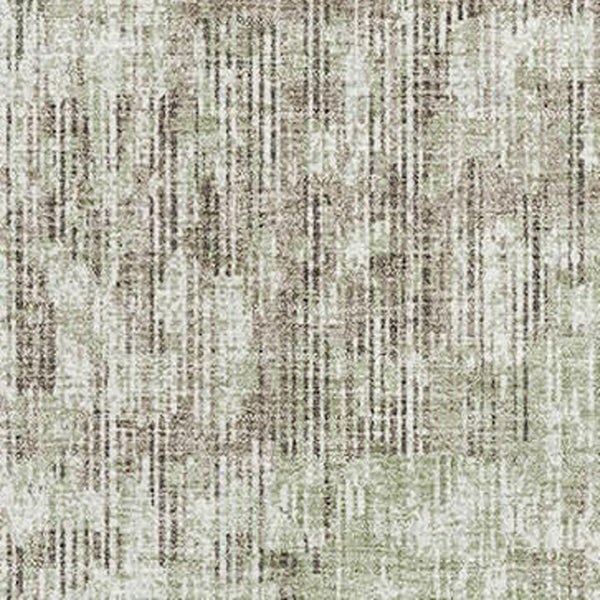 HomeRoots 8' Fern Green Geometric Round Rug - Washable, UV Protected, Stain-Resistant, Non-Slip Backing! 710462