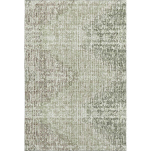 HomeRoots 10' Washable Fern Green & Taupe Geometric Area Rug with UV Protection for Stylish Living Spaces 710465