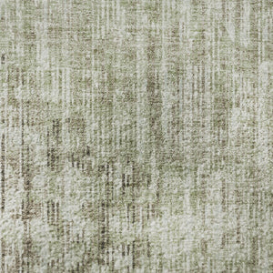 HomeRoots 10' Washable Fern Green & Taupe Geometric Area Rug with UV Protection for Stylish Living Spaces 710465