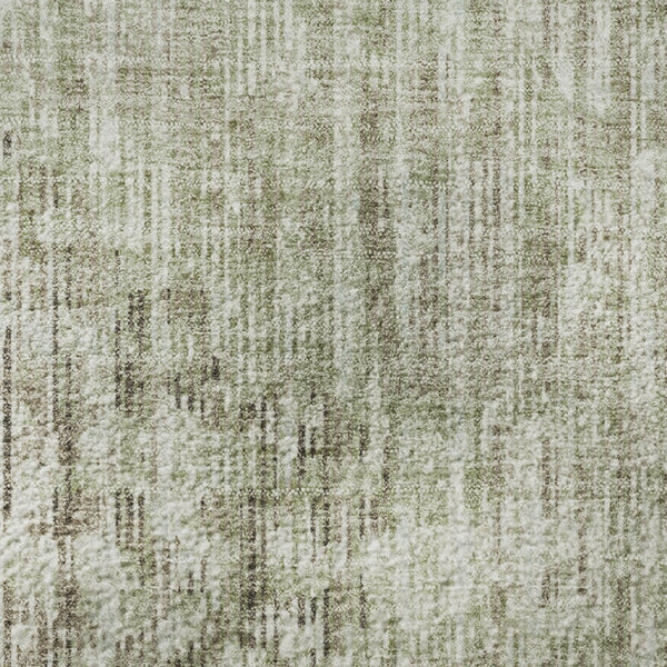 HomeRoots 10' Washable Fern Green & Taupe Geometric Area Rug with UV Protection for Stylish Living Spaces 710465
