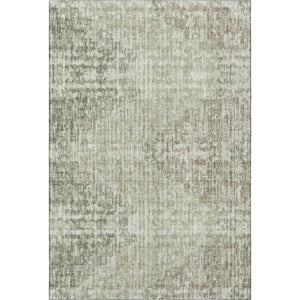 HomeRoots 10' Washable Fern Green & Taupe Geometric Area Rug with UV Protection for Stylish Living Spaces 710465