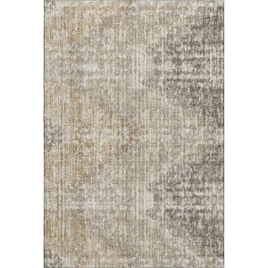 HomeRoots 5' X 8' Khaki & Beige Geometric Area Rug - Washable, UV Protected, Durable for Busy Homes & Kids 710467