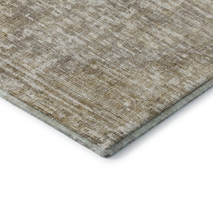 HomeRoots 5' X 8' Khaki & Beige Geometric Area Rug - Washable, UV Protected, Durable for Busy Homes & Kids 710467