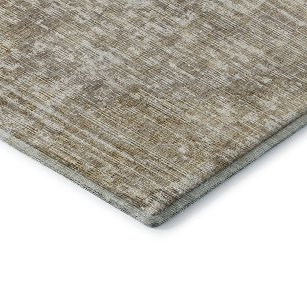 HomeRoots 5' X 8' Khaki & Beige Geometric Area Rug - Washable, UV Protected, Durable for Busy Homes & Kids 710467