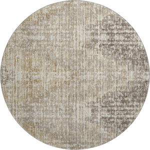 HomeRoots 8' X 10' Stylish Khaki & Beige Geometric Washable Area Rug with UV Protection for Busy Homes 710469