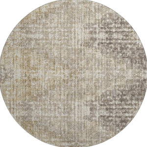 HomeRoots 8' X 10' Stylish Khaki & Beige Geometric Washable Area Rug with UV Protection for Busy Homes 710469