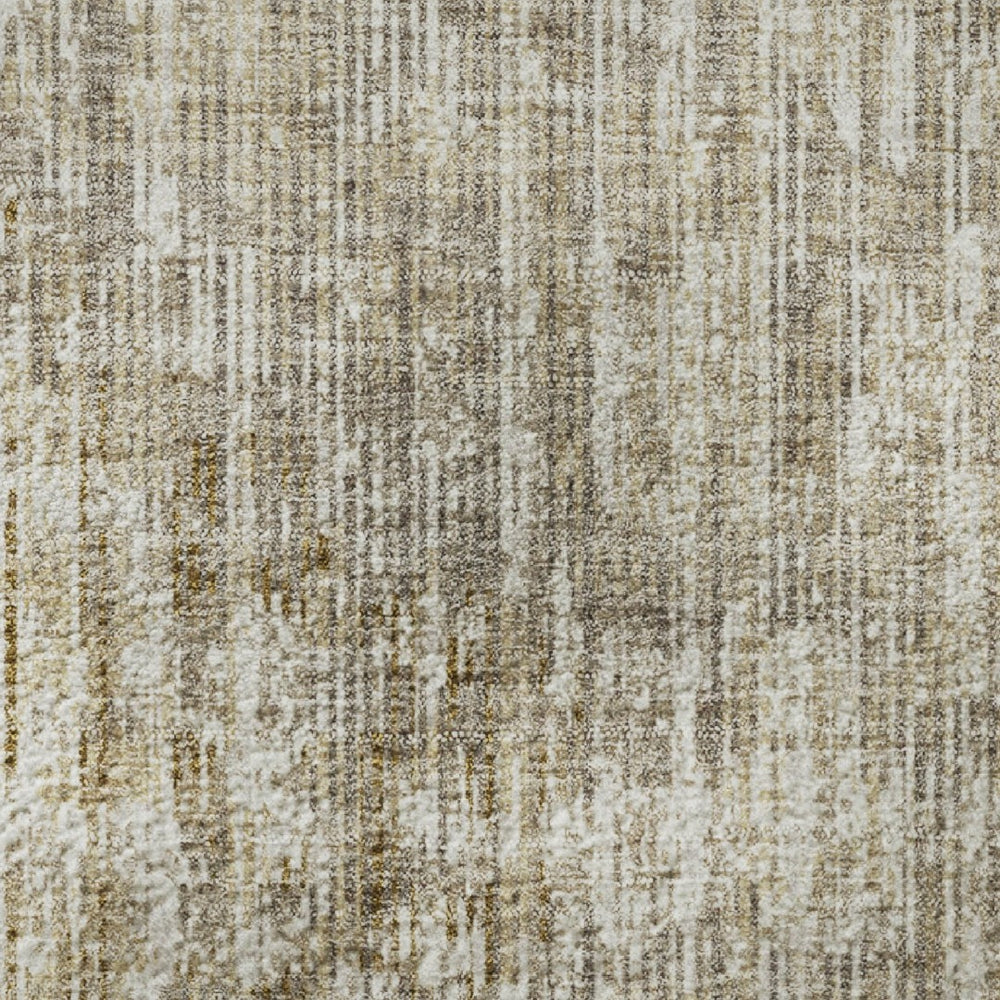 HomeRoots 10' X 14' Khaki & Beige Geometric Area Rug – Stylish, Washable, UV-Protected for Busy Homes! 710471