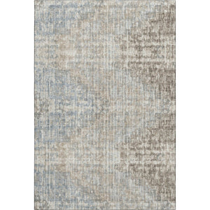 HomeRoots 5' X 8' Modern Beige & Gray Geometric Area Rug - Washable, UV-Protected, Perfect for High Traffic Spaces! 710473