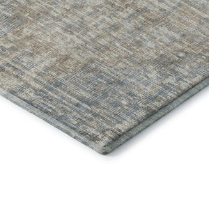 HomeRoots 5' X 8' Modern Beige & Gray Geometric Area Rug - Washable, UV-Protected, Perfect for High Traffic Spaces! 710473