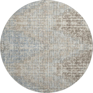 HomeRoots 8' X 10' Beige & Gray Geometric Washable Area Rug - Durable, UV Protected, Non-Slip for High Traffic Areas 710475