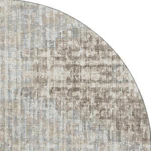 HomeRoots 8' X 10' Beige & Gray Geometric Washable Area Rug - Durable, UV Protected, Non-Slip for High Traffic Areas 710475