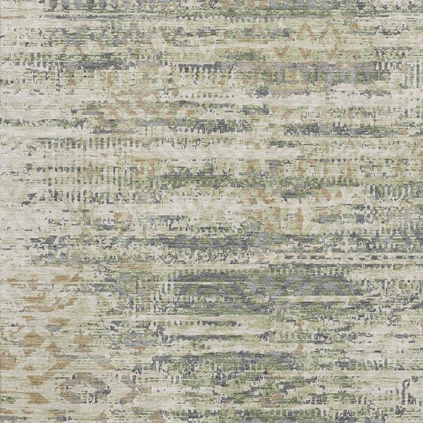HomeRoots 5' X 8' Artichoke Green Moroccan Area Rug – Washable & UV-Protected for Kid & Pet-Friendly Spaces 710492