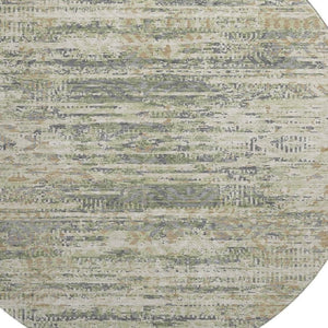 HomeRoots 8' X 10' Moroccan-Inspired Washable Area Rug in Artichoke Green, Copper & Gray with UV Protection 710494