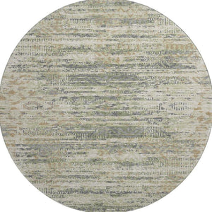 HomeRoots 8' X 10' Moroccan-Inspired Washable Area Rug in Artichoke Green, Copper & Gray with UV Protection 710494