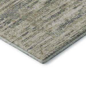 HomeRoots 9' X 12' Artichoke Green Moroccan Area Rug - Washable, UV Protected, Stain Resistant for Busy Homes 710495