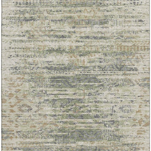 HomeRoots 9' X 12' Artichoke Green Moroccan Area Rug - Washable, UV Protected, Stain Resistant for Busy Homes 710495