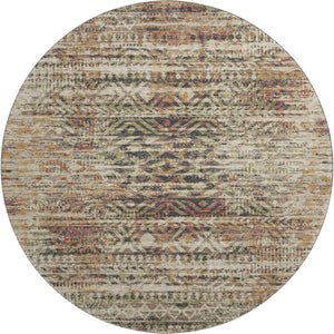 HomeRoots 8' X 10' Washable Moroccan Area Rug in Beige, Charcoal & Copper - Durable, UV Protected & Stylish 710500