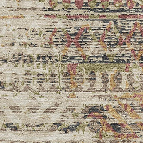 HomeRoots 9' X 12' Moroccan-Inspired Beige, Charcoal & Copper Area Rug - Washable, UV Protected, Non-Slip 710501