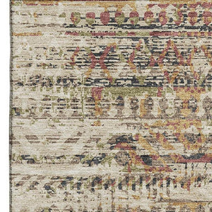 HomeRoots 10' X 14' Versatile Beige Charcoal Copper Moroccan Washable Area Rug with UV and Stain Protection 710502