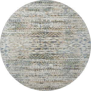 HomeRoots 8' X 10' Moroccan-Inspired Washable Area Rug in Ivory Beige & Charcoal with UV Protection & Style 710518