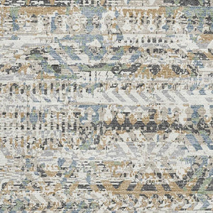 HomeRoots 10' X 14' Ivory Beige & Charcoal Moroccan Area Rug – Washable, UV-Protected, Stain-Resistant Design 710520