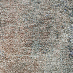 HomeRoots 8' X 10' Contemporary Copper and Blue Abstract Washable Area Rug with UV Protection for High-Traffic Spaces 710554