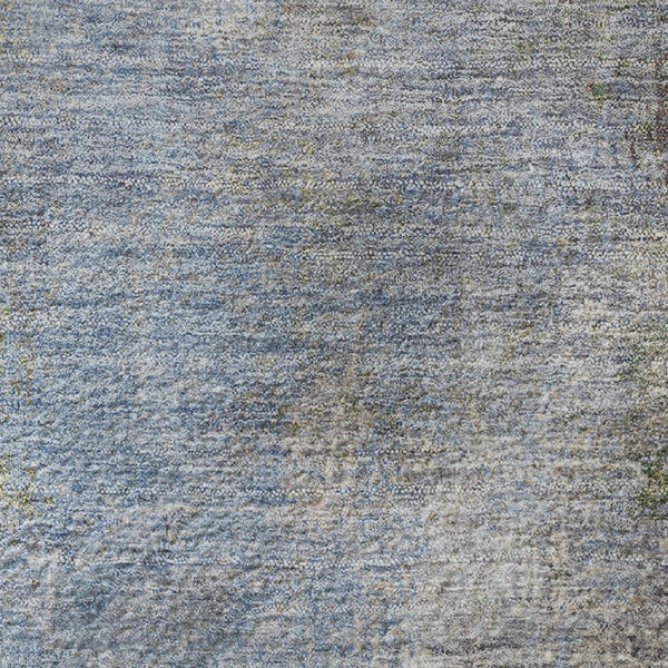HomeRoots 10' X 14' Denim Blue & Brown Abstract Washable Area Rug - UV Protected, Durable, Non-Slip Design 710562