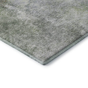 HomeRoots 5' X 8' Fern Green Abstract Area Rug - Washable, UV Protected, Modern Design for Busy Homes 710564