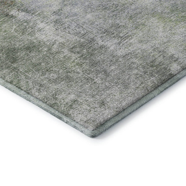 HomeRoots 5' X 8' Fern Green Abstract Area Rug - Washable, UV Protected, Modern Design for Busy Homes 710564