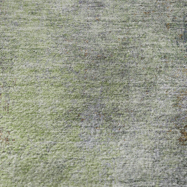 HomeRoots 8' X 10' Stylish Fern Green and Gray Abstract Washable Area Rug - Durable, UV Protected & Stain Resistant! 710566
