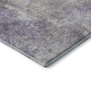 HomeRoots 9' X 12' Purple and Green Abstract Washable Area Rug – Modern Design with UV Protection & Durability 710579