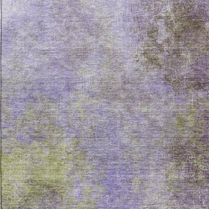 HomeRoots 9' X 12' Purple and Green Abstract Washable Area Rug – Modern Design with UV Protection & Durability 710579