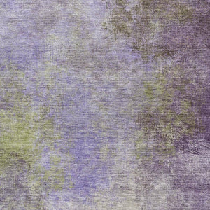HomeRoots 10' X 14' Vibrant Purple and Green Abstract Washable Area Rug with UV Protection for Every Home 710580