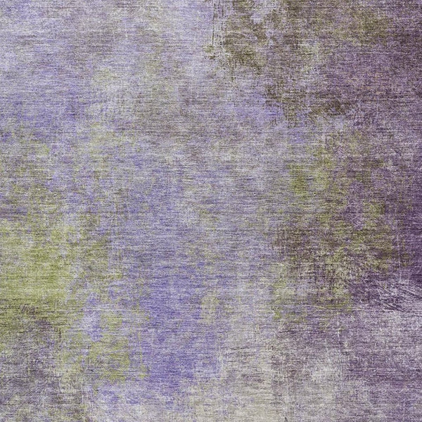 HomeRoots 10' X 14' Vibrant Purple and Green Abstract Washable Area Rug with UV Protection for Every Home 710580