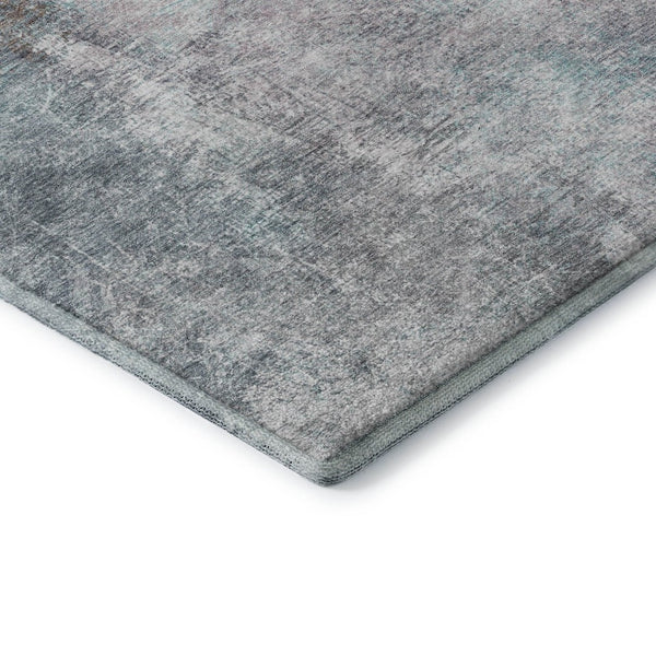 HomeRoots 10' X 14' Teal And Taupe Abstract Washable Area Rug – UV Protected, Stain-Resistant for Busy Homes! 710586