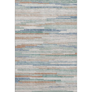 HomeRoots 10' Durable Copper and Ivory Striped Area Rug - Washable, UV Protected, Stain Resistant for Homes 710598
