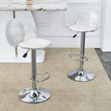 Rotating Minimalist Bar Chairs & Stools, Set of 2. 360° Rotation, Adjustable Height. Pet Backrest, PU Seats. For Bars, Restaurants.