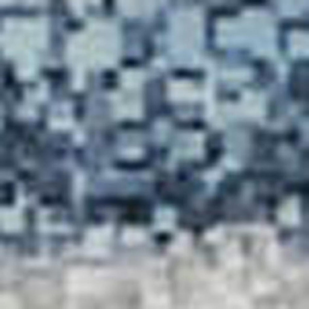 HomeRoots 5' X 8' Denim Blue Geometric Washable Area Rug with UV Protection - Perfect for Family Living Spaces! 710606
