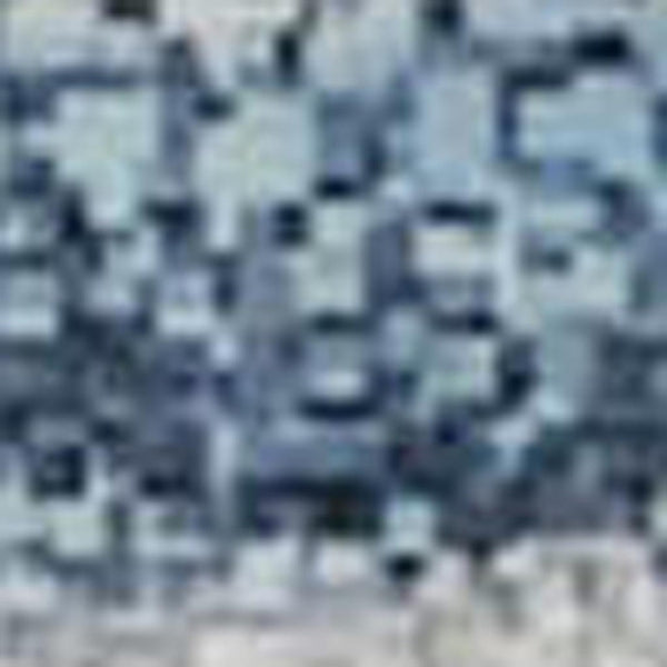 HomeRoots 9' X 12' Denim Blue Geometric Area Rug - Washable, Stain Resistant, UV Protected for Modern Homes 710609