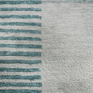 HomeRoots 9' X 12' Teal, Ivory & Gray Geometric Area Rug - Durable, Washable, UV-Protected for Modern Homes 710621