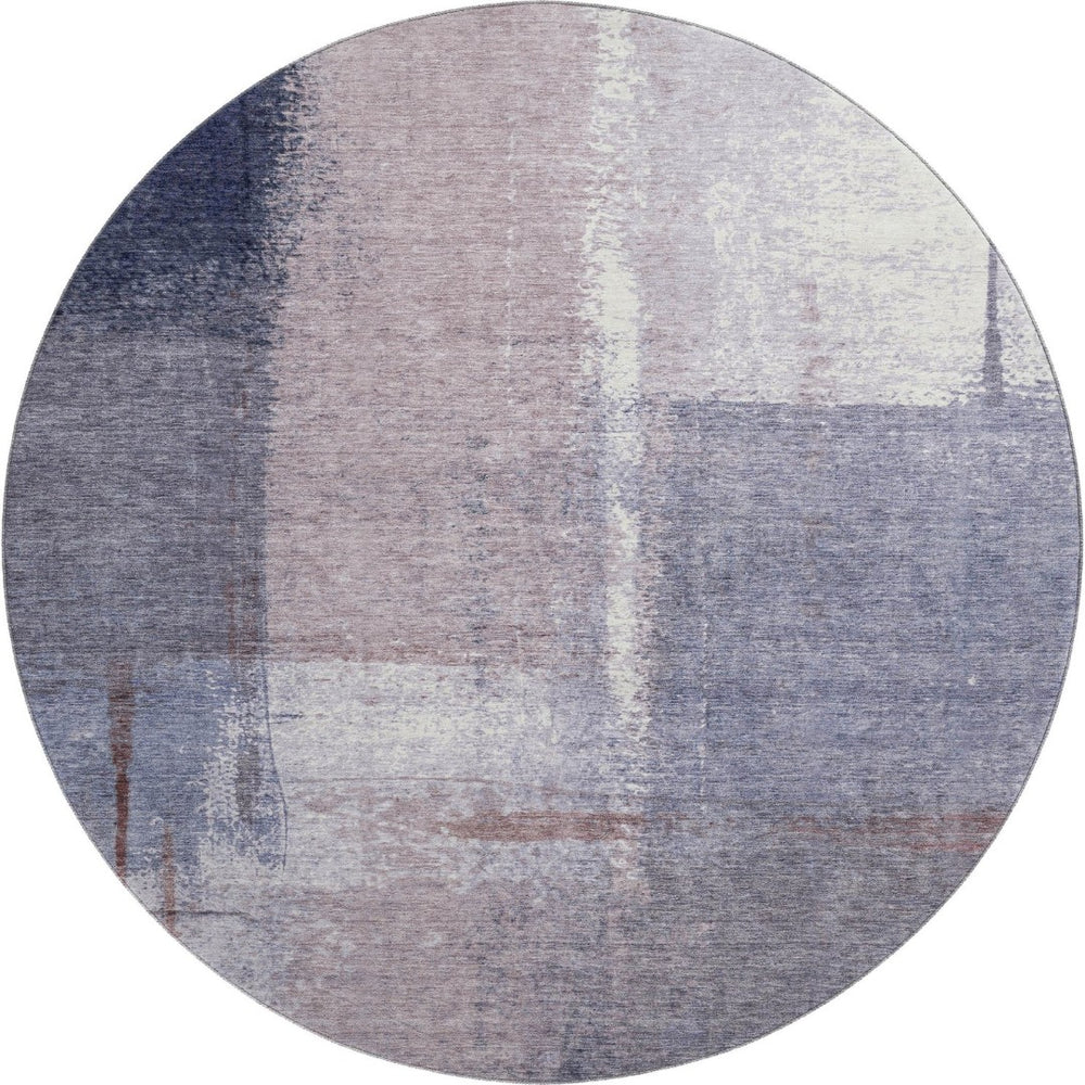 HomeRoots 8' X 10' Stylish Lavender Gray Abstract Area Rug – Washable, UV-Protected, Perfect for Any Space! 710632