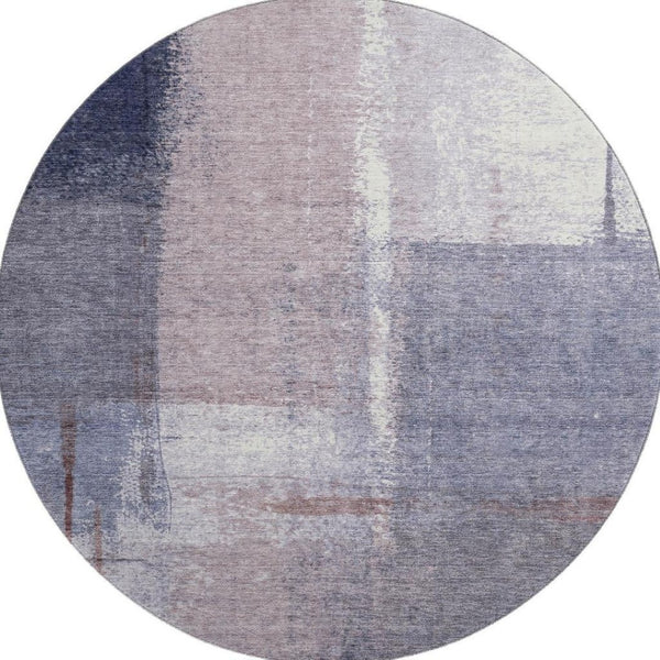 HomeRoots 8' X 10' Stylish Lavender Gray Abstract Area Rug – Washable, UV-Protected, Perfect for Any Space! 710632