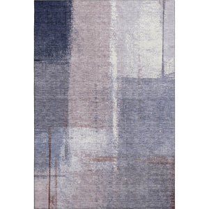 HomeRoots 10' X 14' Contemporary Abstract Area Rug in Soft Lavender Gray and Ivory – Washable & UV Resistant 710634