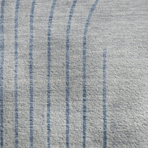 HomeRoots 5' X 8' Blue & Gray Geometric Washable Area Rug – UV Protected, Stain Resistant for Busy Homes 710642