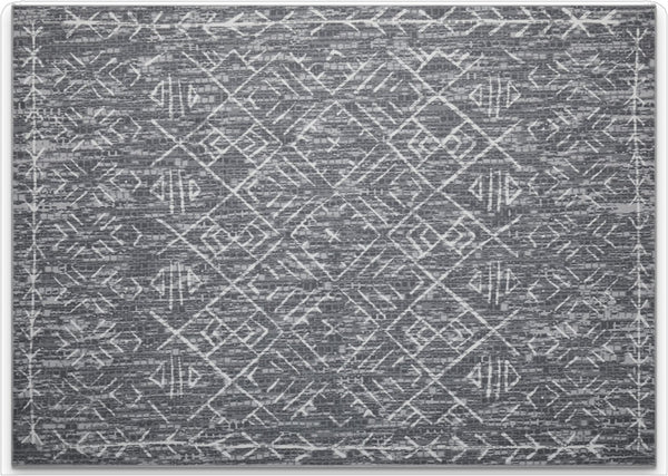 HomeRoots 8' X 10' Green & Off-White Tribal Distressed Area Rug - Durable, Stylish, Low-Maintenance for Any Room 710667