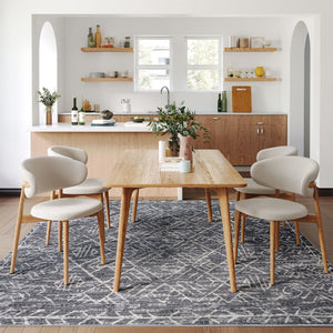 HomeRoots 8' X 10' Green & Off-White Tribal Distressed Area Rug - Durable, Stylish, Low-Maintenance for Any Room 710667