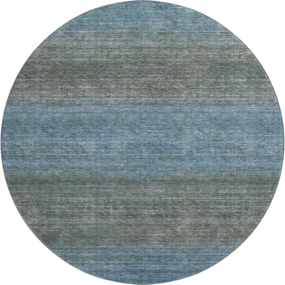 HomeRoots 8' X 10' Geometric Washable Area Rug in Blue & Taupe – Durable, Stain Resistant, UV Protected Style! 710703