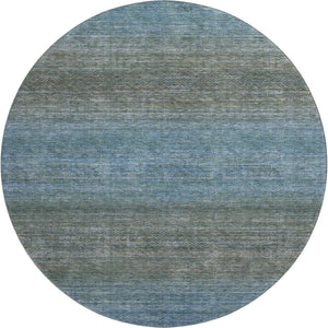 HomeRoots 8' X 10' Geometric Washable Area Rug in Blue & Taupe – Durable, Stain Resistant, UV Protected Style! 710703