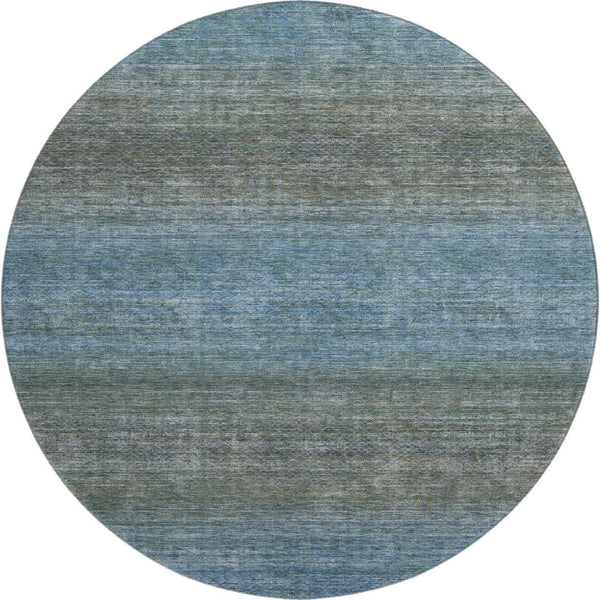 HomeRoots 8' X 10' Geometric Washable Area Rug in Blue & Taupe – Durable, Stain Resistant, UV Protected Style! 710703