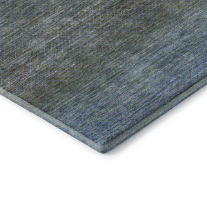 HomeRoots 8' X 10' Geometric Washable Area Rug in Blue & Taupe – Durable, Stain Resistant, UV Protected Style! 710703